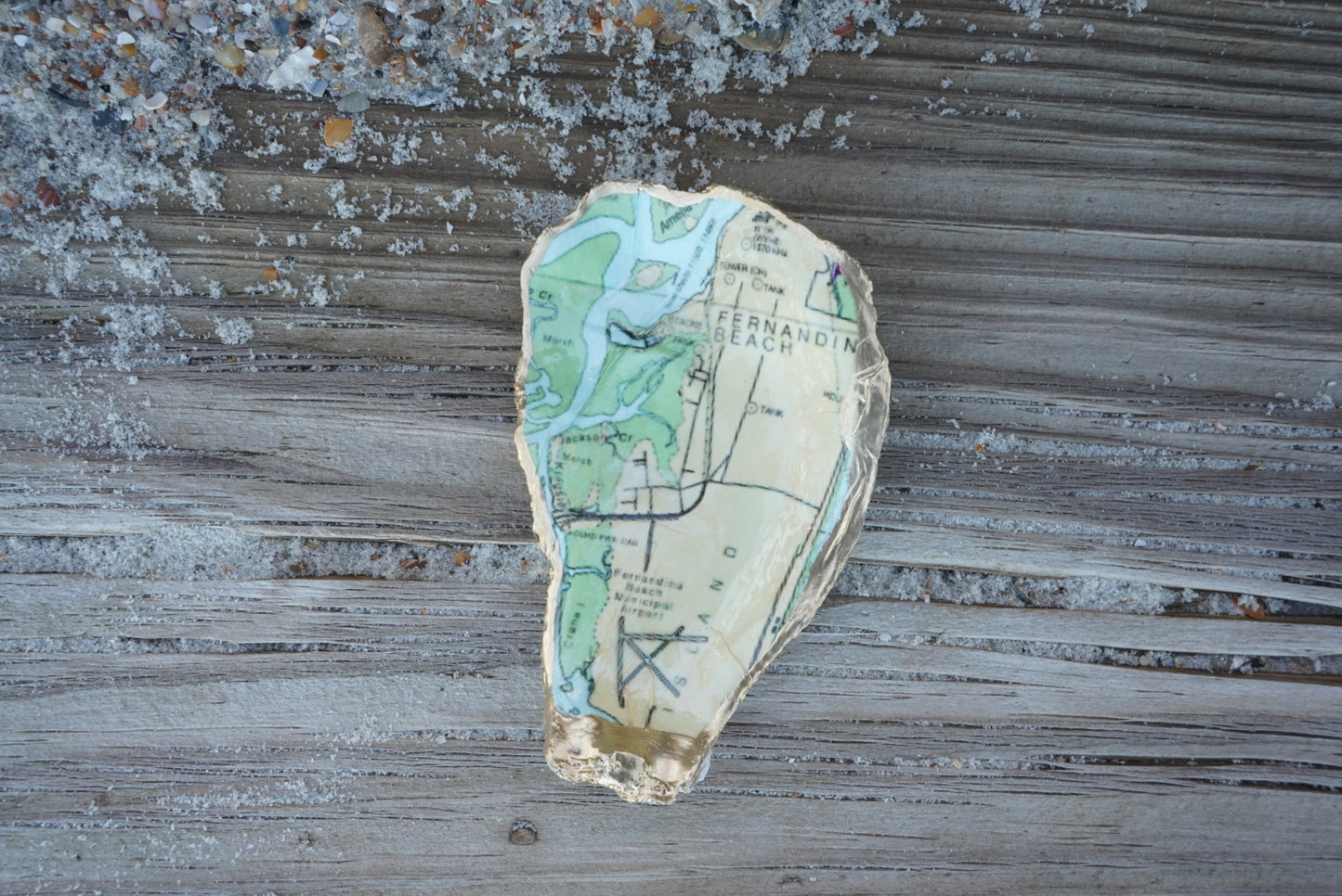 Custom Map Oyster Jewelry Dish - Old Town Oysters